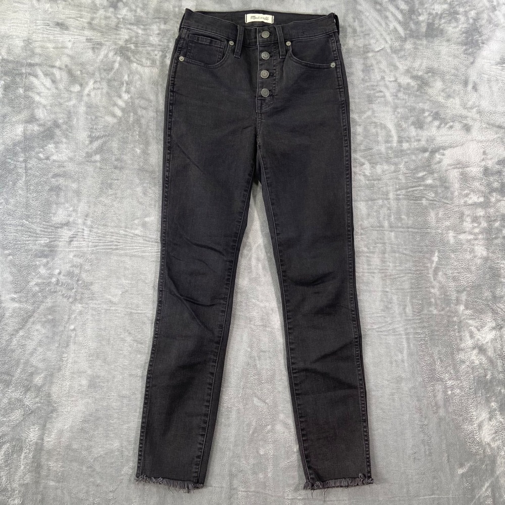 Madewell 10" High-Rise Skinny Jeans‎ Women's Size 24 Black Denim